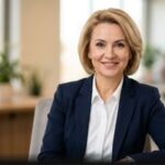 Профессиональный портрет уверенного российского бизнесмена для обучающих курсов по покеру на светлом фоне
